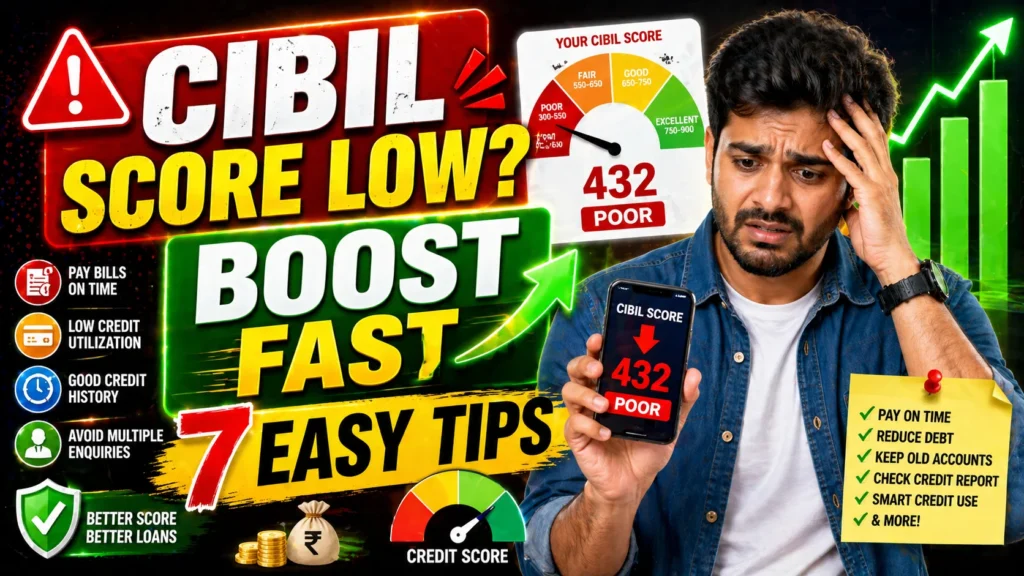 CIBIL Score Improve Kaise Kare tips and credit score improvement